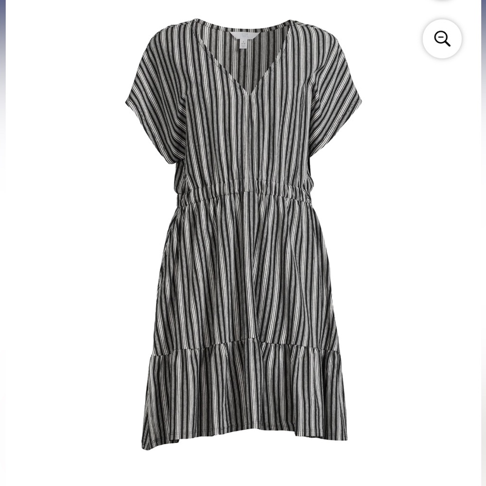 Striped Black and White Women's Dress